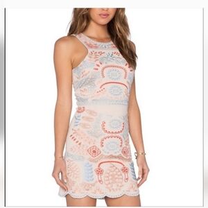 J.O.A embroidered sleeveless DRESS size s